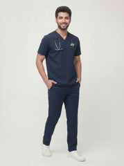 Zipper Pocket Stretchable - Navy Blue
