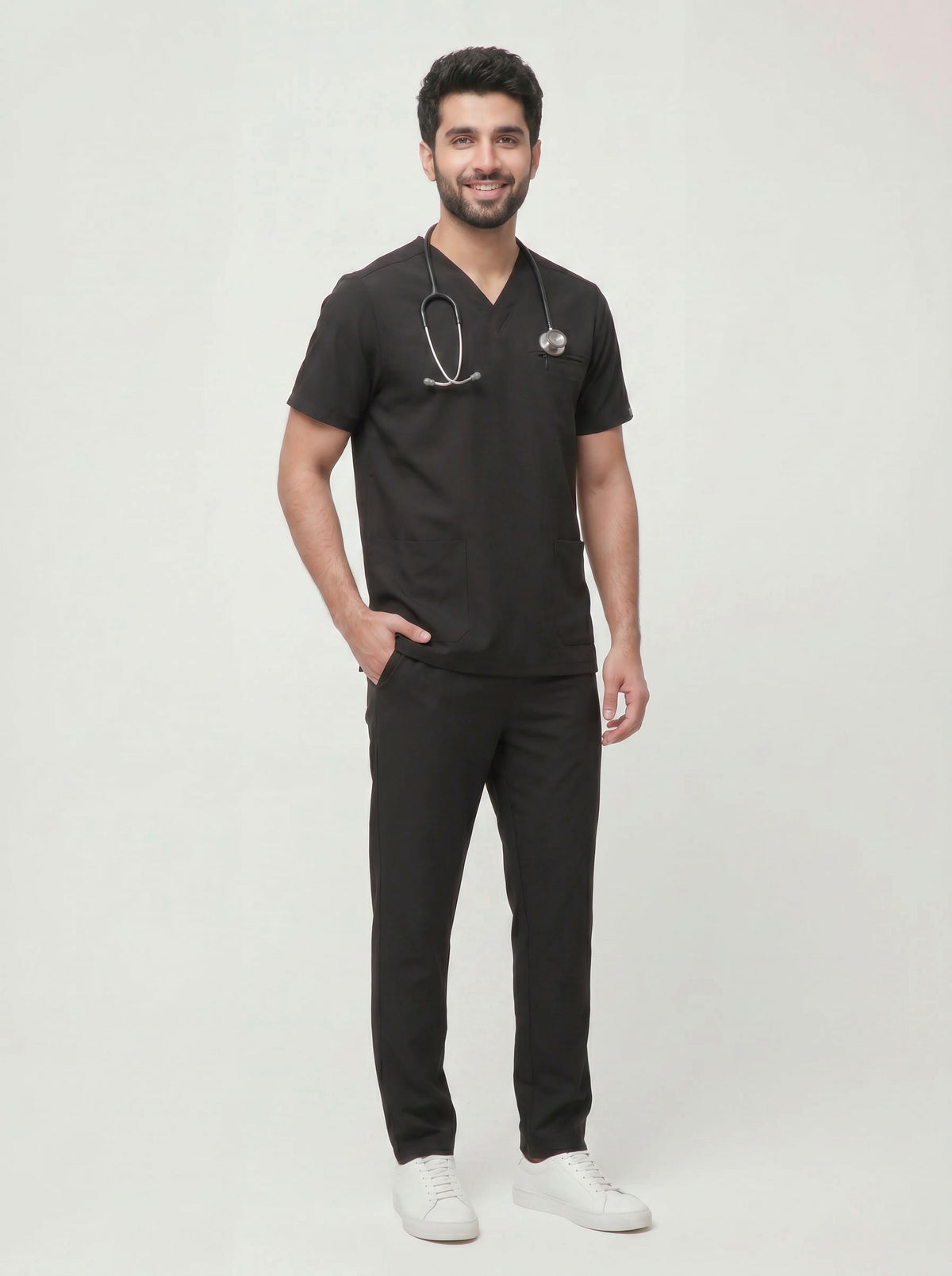 Zipper Pocket Stretchable - Black